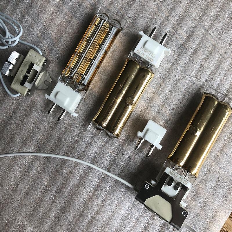 Sistemas de secado por chorro de tinta Reemplazo de lámparas calefactoras eléctricas halógenas infrarrojas de cuarzo
