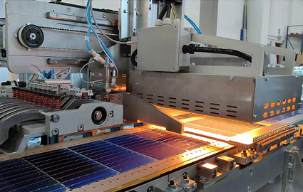 Lámpara de calefacción IR aplicada en soldadura de células solares fotovoltaicas
